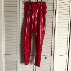 High waist Vinyl Pants